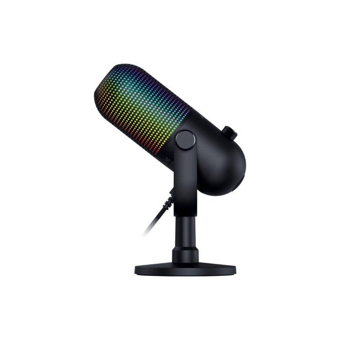 Razer Seiren V3 Chroma RGB USB Microphone: Stream & Game Reactive Lighting, Tap-to-Mute Sensor, Condenser Mic, Digital Gain Limiter & Shock Absorber - Black - Image 3