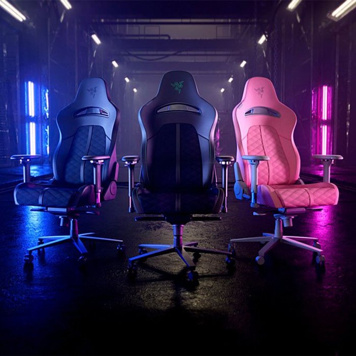 Razer Enki Gaming Chair, For All Day Comfort Built-in Lumbar Arch Optimized Cushion Density, 4D Armrests - Black - Image 2