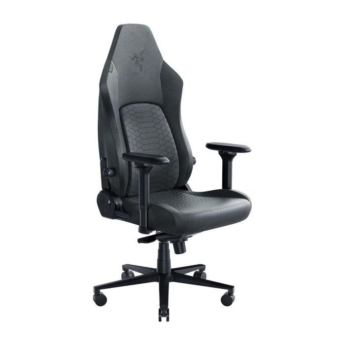Razer Iskur V2 Gaming Chair Adaptive Lumbar Support,Fully Adjustable lumbar Curve,High Density Foam Cushions,4D Armrests - Dark Grey