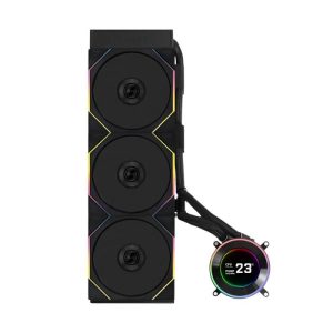 Lian Li Hydro-Shift II LCD-C 360TL Liquid CPU Cooler with TL Wireless Fans, 2.1" IPS LCD Screen - Black