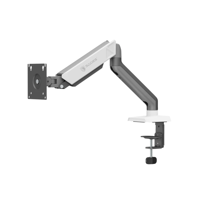 Sades Viper Single Monitor Arm Screen Rotation Spring Inside - White (Fit Screen Size 17" - 32" Flat/Curved) - Image 3