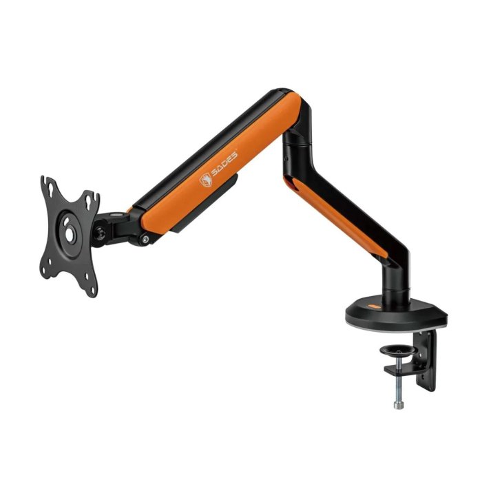 Sades APEP Single Monitor Arm RGB Screen Rotation Vesa Compatible - Orange (Fit Screen Size 17" - 32" Flat/Curved) - Image 3