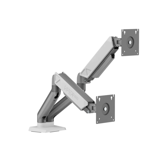 Sades Viper Dual Monitor Arm Screen Rotation Spring Inside - White (Fit Screen Size 17" - 32" Flat/Curved) - Image 3