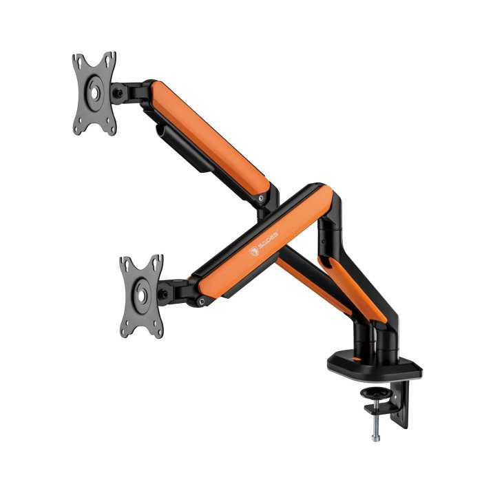 Sades APEP Dual Monitor Arm RGB Screen Rotation Vesa Compatible - Orange (Fit Screen Size 17" - 32" Flat/Curved) - Image 3