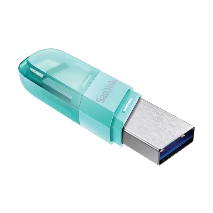 SanDisk 128GB iXpand Flip Flash Drive USB 3.1 & Lightening For iOS Windows & Mac - Ice Mint - Image 2