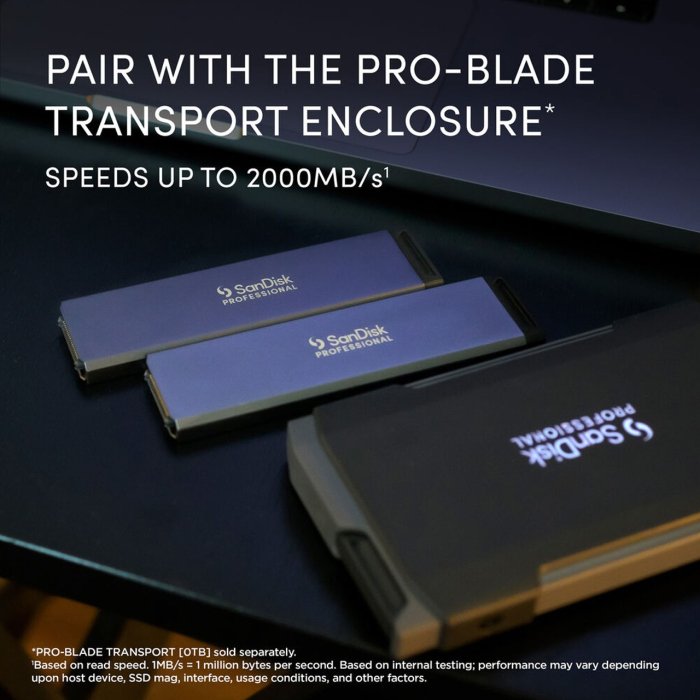 SanDisk Professional PRO-Blade SSD MAG 2TB - Up to 3000MB/s, Portable & Modular NVMe USB-C With Enclosure - Image 2