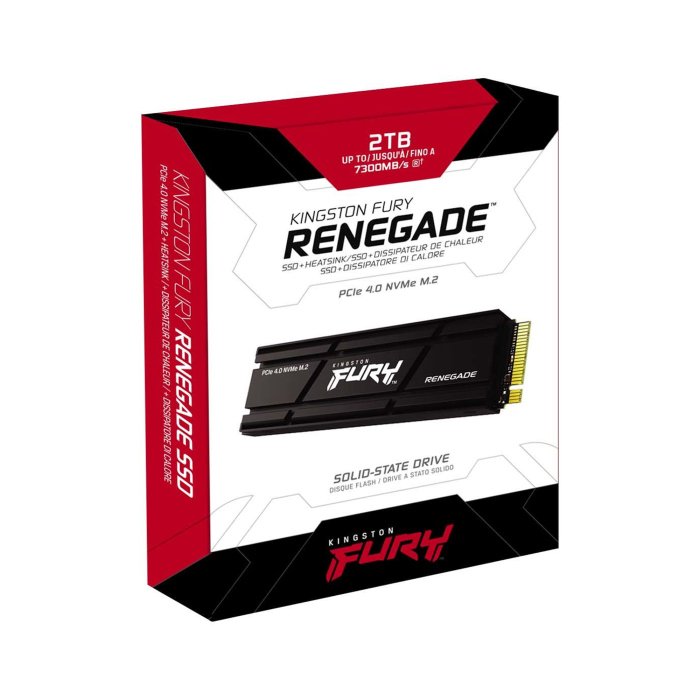 Kingston Fury Renegade M.2 PCIe Gen 4.0 2TB Gaming NVMe SSD with Heatsink (upto 7300MB/s Read) (PS5 Ready) - Image 2