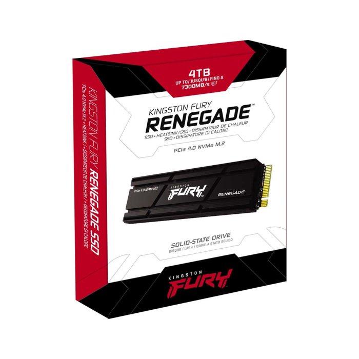 Kingston Fury Renegade M.2 PCIe Gen 4.0 4TB Gaming NVMe SSD with Heatsink (upto 7400MB/s Read)(PS5 Ready) - Image 2