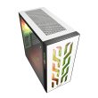 Sharkoon Elite Shark CA300T 2X Tempered Glass 4X ARGB Fans (3 Front & 1 Rear) ATX Mid Tower Case White - Image 6