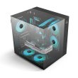 Sharx Profin GX500 ATX Tower Three Panel Front,Top & Left Side Tempered Glass Case with 5 RGB Fans - Black - Image 7