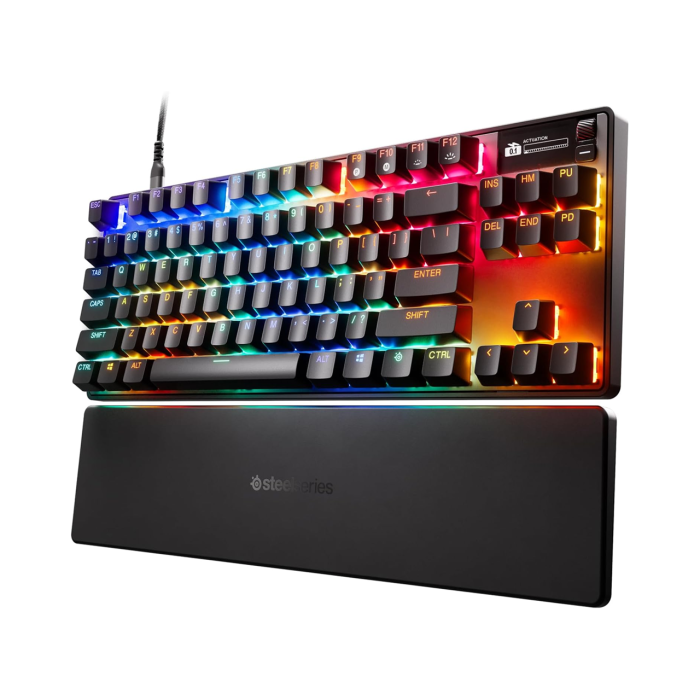SteelSeries Apex Pro Esports TKL Gen 3 Mechanical Wired Gaming Keyboard, Omnipoint 3.0 Smarter GG QuickSet, Dynamic Per-Key RGB Illumination, OLED Smart Display, Magnetic Wrist Rest, For PC/PS5 & Xbox - Image 3