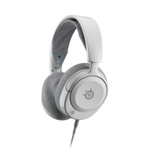 SteelSeries Arctis Nova 1P Multi-Platform Premium Wired (3.5mm) Nova Acoustic System Gaming Headset, Noise-Cancelation ClearCast Retractable Mic For PC,PS5/PS4, Xbox Switch & Mobile Devices - White