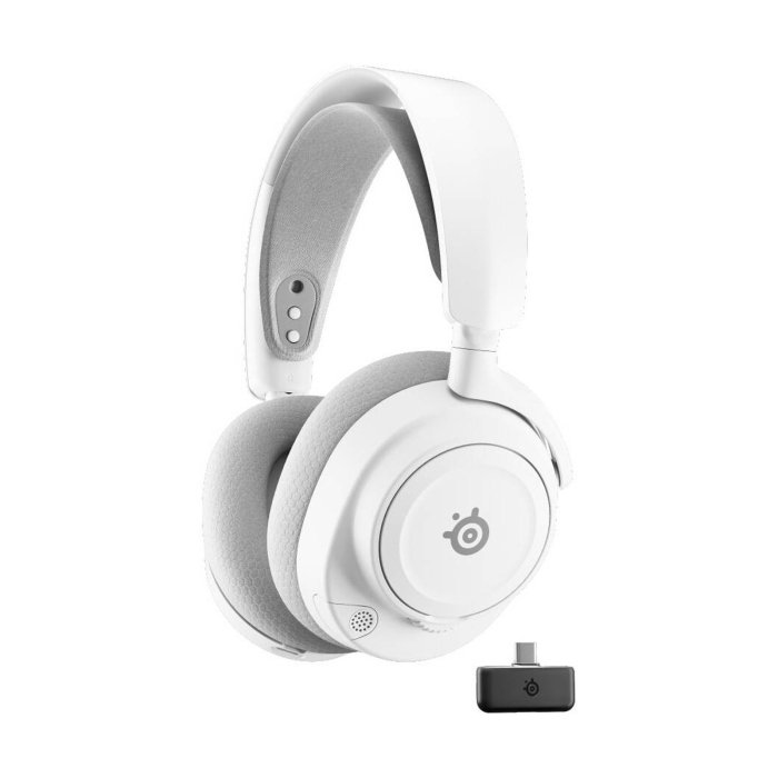 SteelSeries Arctis Nova 7 Gen 2 Wireless/Bluetooth Gaming Headset, Neodymium Magnetic Drivers, 360Â° Spatial Audio, Noise Rejecting Mic, 50h Battery Life, For PC Multi-Platform, White | 61731