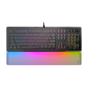 Turtle Beach Vulcan II Max, Wired USB Optical Mechanical Gaming Keyboard, Customizable RGB Illuminated Keys and Palm Rest, Smart Keys, Titan II Smooth Linear Switches, 200M Keystroke Durability â€“ Black | TBK-1001-01-US