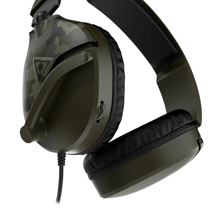Turtle Beach Recon 70 Multiplatform Gaming Headset for Xbox Series X|S, Xbox One, PS5, PS4, PC & Mobile w/ 3.5mm Wired Connection - Flip-to-Mute Mic, 40mm Speakers, Lightweight Design, Green Camo | TBS-6455-02 - Image 2