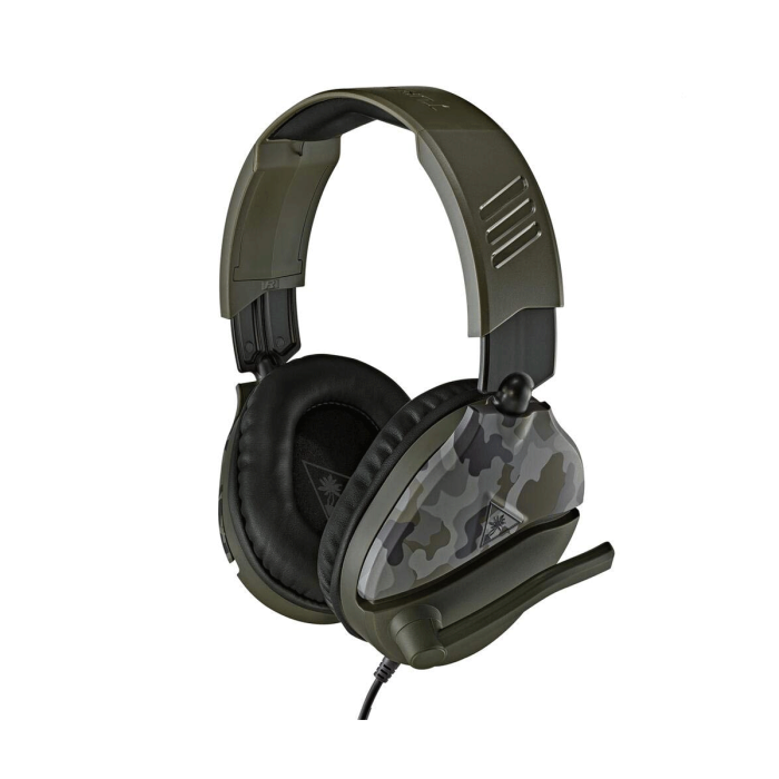 Turtle Beach Recon 70 Multiplatform Gaming Headset for Xbox Series X|S, Xbox One, PS5, PS4, PC & Mobile w/ 3.5mm Wired Connection - Flip-to-Mute Mic, 40mm Speakers, Lightweight Design, Green Camo | TBS-6455-02 - Image 3