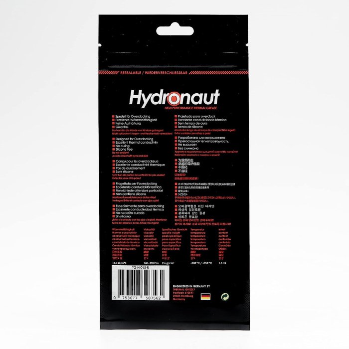 Thermal Grizzly Hydronaut High Performance Thermal Paste 1.5ml / 3.9g - Image 2