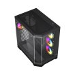 Twisted Minds Vanguard Mid Tower PC Case, Two-Panel Tempered Glass Front & Side, 4 Pre-Installed ARGB Fans Black - Image 7