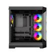 Twisted Minds Vanguard Mid Tower PC Case, Two-Panel Tempered Glass Front & Side, 4 Pre-Installed ARGB Fans Black - Image 5