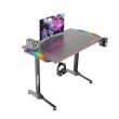 Twisted Minds T Shaped Carbon Fiber Texture Gaming Desk, RGB Light, Headphone Hooks & Cup Holder - Image 10