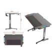 Twisted Minds T Shaped Carbon Fiber Texture Gaming Desk, RGB Light, Headphone Hooks & Cup Holder - Image 11