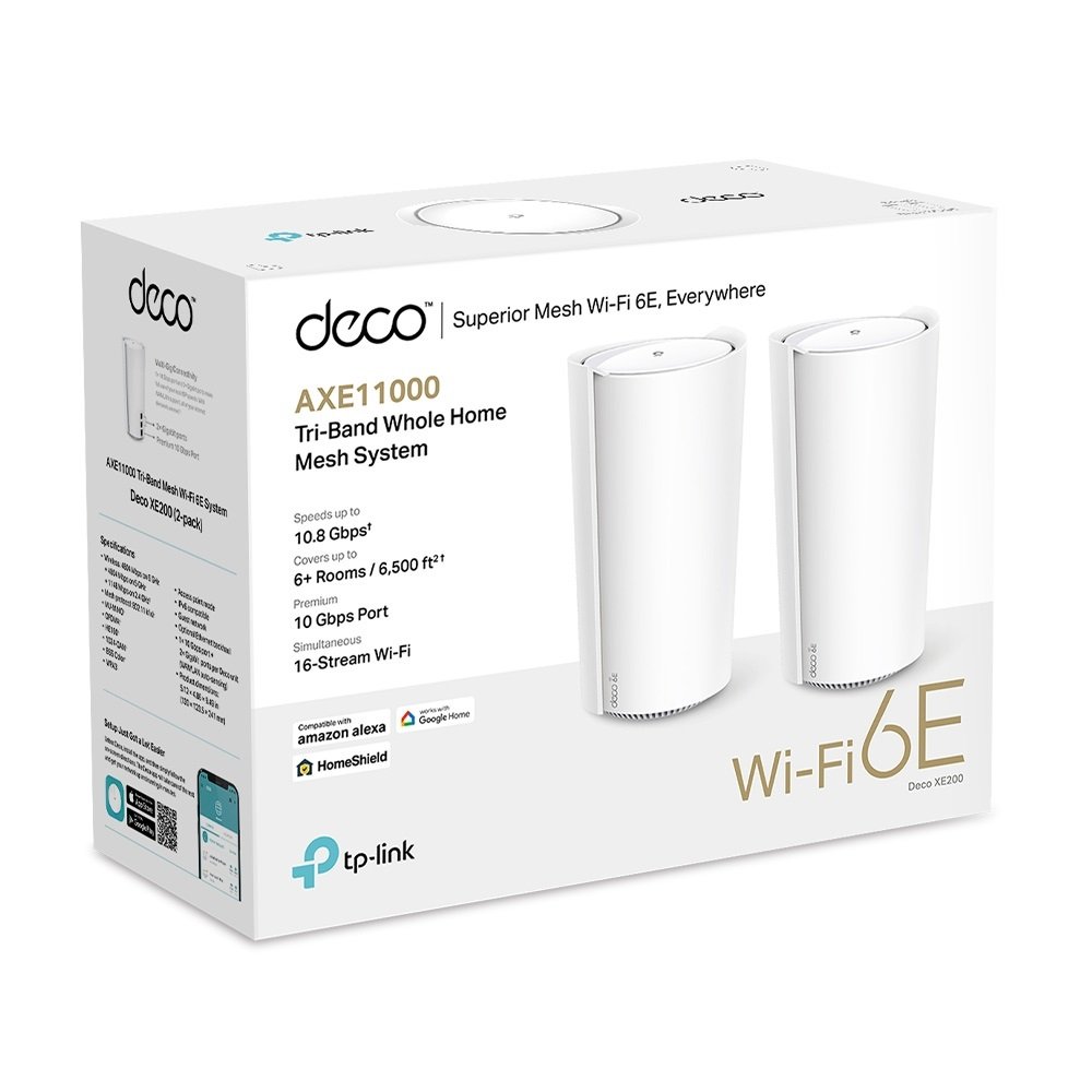 TP-Link Deco XE200 AXE11000 Whole Home Mesh Wi-Fi 6E System (Pack of 2) - Image 2