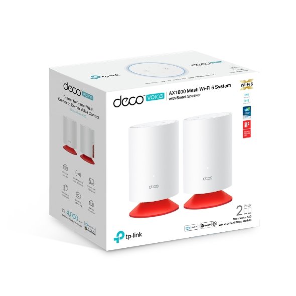 TP-LINK Deco Voice X20 AX1800 Mesh Wi-Fi 6 System with Smart Speaker (Pack of 2) - Image 3