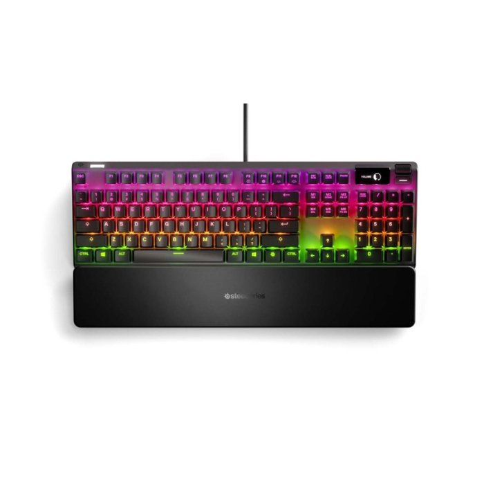 SteelSeries Apex Pro Mechanical Gaming Keyboard, OLED Smart Display, Omnipoint 2.0 Adjustable Hyper Magnetic Switches, Detachable Magnetic Wrist Rest, USB Passthrough, For PC/PS5 & Xbox - Image 3