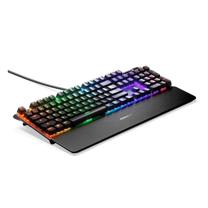 SteelSeries Apex Pro Mechanical Gaming Keyboard, Wired-USB Connectivity, Full Size, OLED Smart Display, OmniPoint - Linear & Silent Switches, Detachable Magnetic Wrist Rest - Black | US 64626 - Image 3