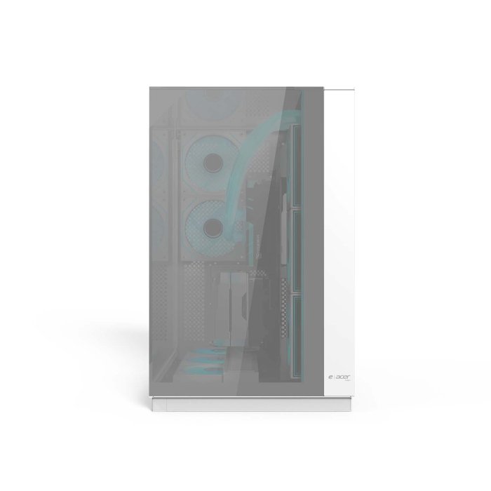 Acer V333 ATX Mid Tower Three Panel Front Top & Left Side Tempered Glass Case With 8 ARGB Fans - Silver - Image 3