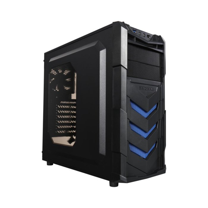 RaidMax Vortex V4 ATX Mid Tower Steel Plastic Gaming Case - Black - Image 3
