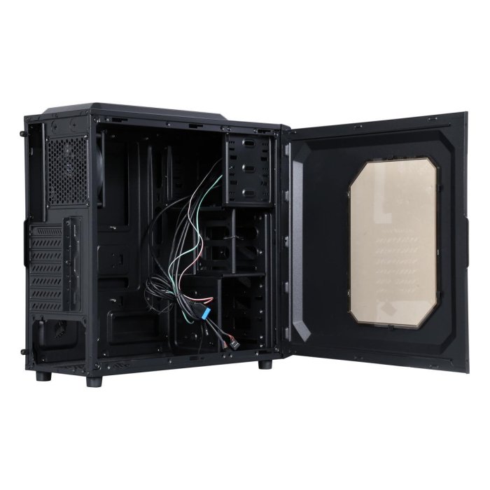 RaidMax Vortex V4 ATX Mid Tower Steel Plastic Gaming Case - Black - Image 2