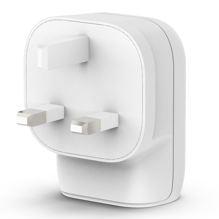 Belkin Boost Charge Dual Wall Charger Fast Charger 37W for Iphone & Samsung - White - Image 2