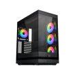 Xigmatek META ATX Mid Tower Case Front Side & Left Side Tempered Glass Panel with 4 ARGB Fans - Black - Image 4