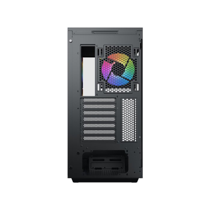 Xigmatek META ATX Mid Tower Case Front Side & Left Side Tempered Glass Panel with 4 ARGB Fans - Black - Image 2