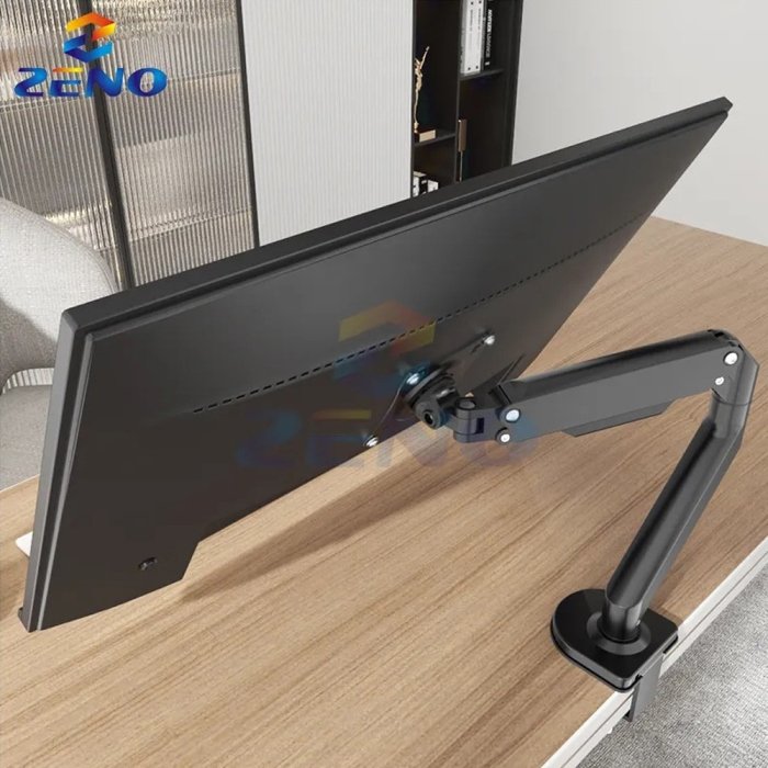 ZENO M8 Gas Strut Single Monitor Full Motion Height Swivel Tilt Rotation Adjustable Monitor Arm 17″ – 32″ - Image 2